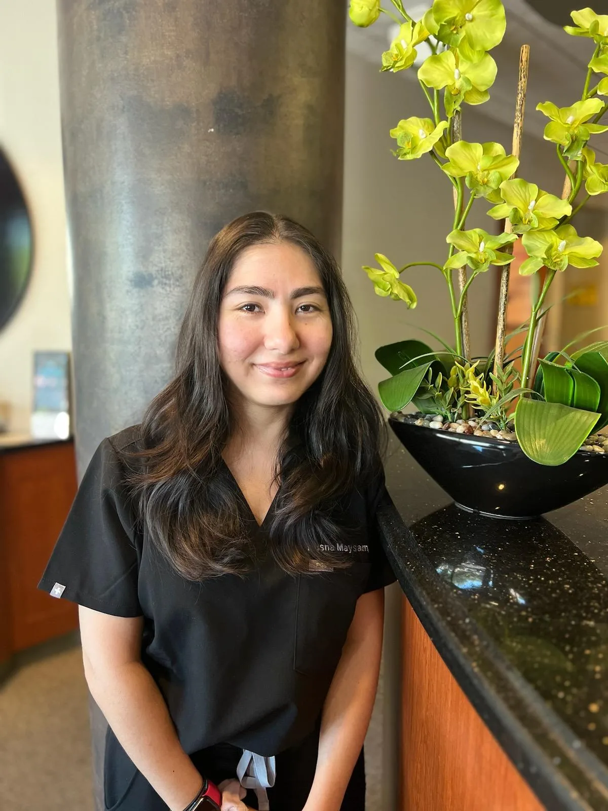 Portrait of Husna Maysam, Dental Hygienist at Designing Smiles at Mission Hills